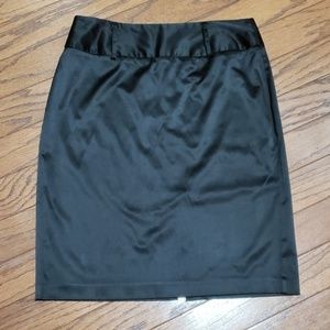 B Wear black satin skirt EUC size 11